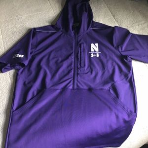 Northwestern short sleeve hoodie under armour
